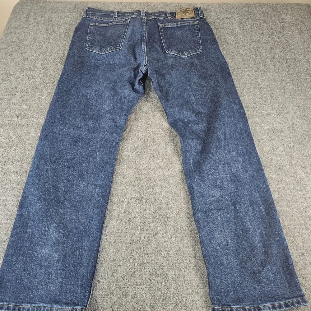 Wrangler Premium Quality Straight Leg‎ Jeans Mens 38x30 Dark Wash Blue Denim